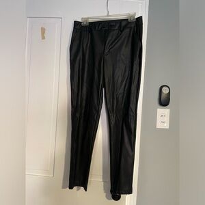 Black vegan leather pants